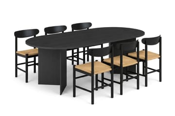 180 cm - Svartlaserad ek