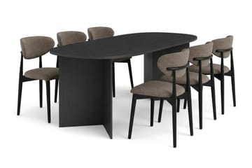 180 cm - Svartlaserad ek