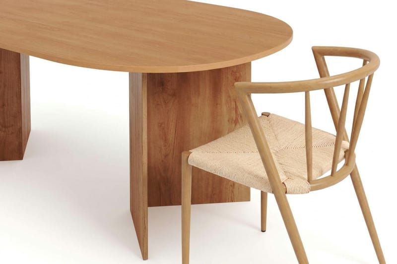 Vera Matgrupp rektangulärt 220 cm Ek med 6 Winston Matstolar - Ek - Möbler - Matplats - Matgrupp & matbord med stolar