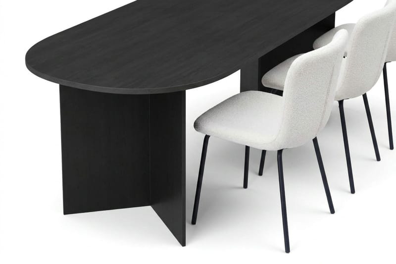 Vera Matgrupp rektangulärt 220 cm Svart med 6 Katy Matstolar - Svart - Möbler - Matplats - Matgrupp & matbord med stolar