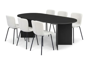 220 cm - Svartlaserad ek