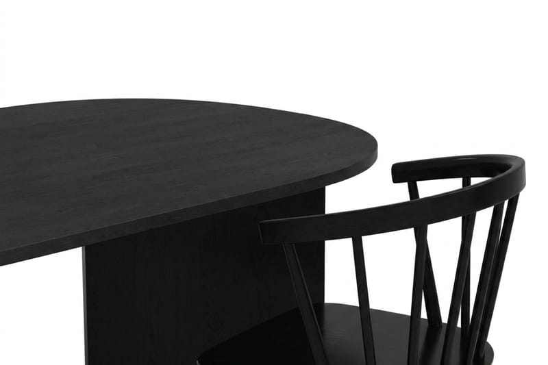 Vera Matgrupp rektangulärt 220 cm Svart med 6 Tyrö Matstolar - Svart - Möbler - Matplats - Matgrupp & matbord med stolar