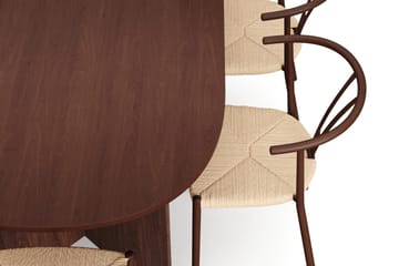 Vera Matgrupp rektangulärt 220 cm Valnöt med 6 Elysia Matstolar - Valnöt - Möbler - Matplats - Matgrupp & matbord med stolar