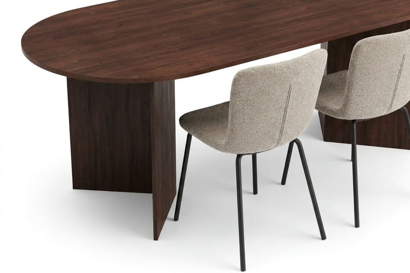 Vera Matgrupp rektangulärt 220 cm Valnöt med 6 Katy Matstolar - Valnöt - Möbler - Matplats - Matgrupp & matbord med stolar