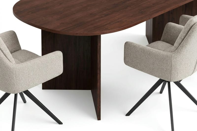 Vera Matgrupp rektangulärt 220 cm Valnöt med 6 Torsby Matstolar - Valnöt - Möbler - Matplats - Matgrupp & matbord med stolar