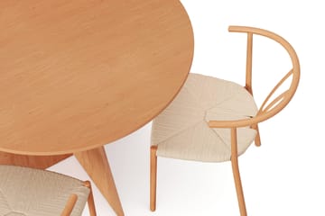 Vera Matgrupp runt 110 cm Ek med 4 Elysia Matstolar - Ek - Möbler - Matplats - Matgrupp & matbord med stolar