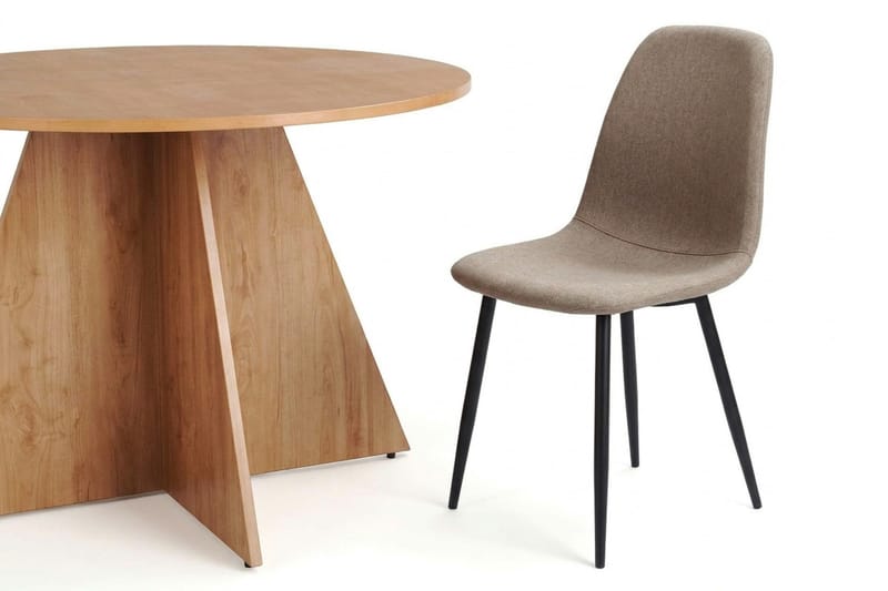 Vera Matgrupp runt 110 cm Ek med 4 Nibe Matstolar - Ek - Möbler - Matplats - Matgrupp & matbord med stolar