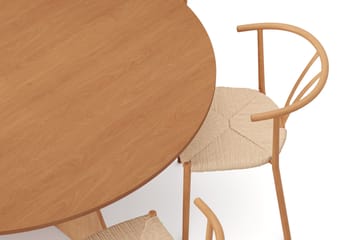 Vera Matgrupp runt 150 cm Ek med 6 Elysia Matstolar - Ek - Möbler - Matplats - Matgrupp & matbord med stolar