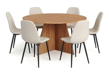 Beige/Metallben Svart - Ek