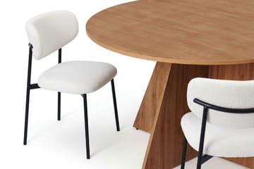 Vera Matgrupp runt 150 cm med 6 Lucy Matstolar - Ek - Möbler - Matplats - Matgrupp & matbord med stolar