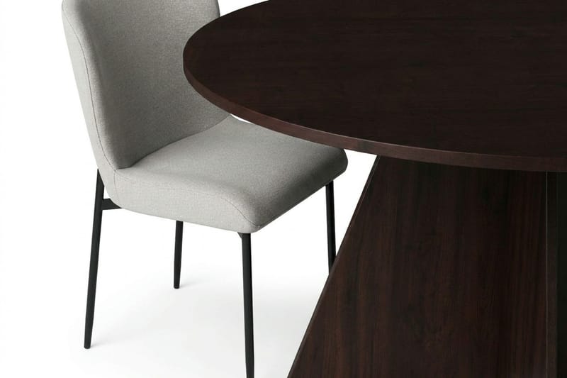 Vera Matgrupp runt 150 cm Rökt Ek med 6 Elsie Matstolar - Rökt ek/Beige - Möbler - Matplats - Matgrupp & matbord med stolar