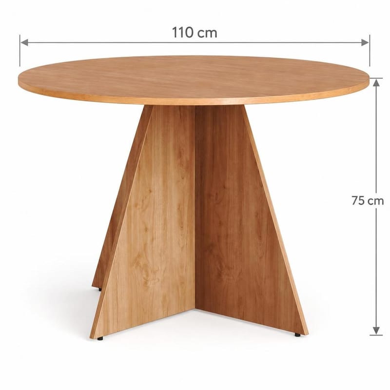 Vera Runt Matbord 110 cm med Trä- och Ekutseende - Ek - Möbler - Matplats - Matbord & köksbord