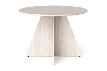 Vera Runt Matbord ø110 cm Fanér - Vitlaserad ek - Möbler - Matplats - Matbord & köksbord