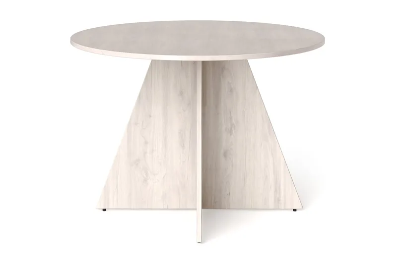 Vera Runt Matbord ø110 cm Fanér - Vitlaserad ek - Möbler - Matplats - Matbord & köksbord