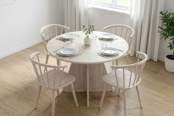 Vera Runt Matbord ø110 cm Fanér - Vitlaserad ek - Möbler - Matplats - Matbord & köksbord