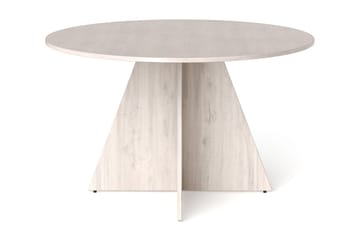 Vera Runt Matbord ø130 cm Fanér - Vitlaserad ek - Möbler - Matplats - Matbord & köksbord