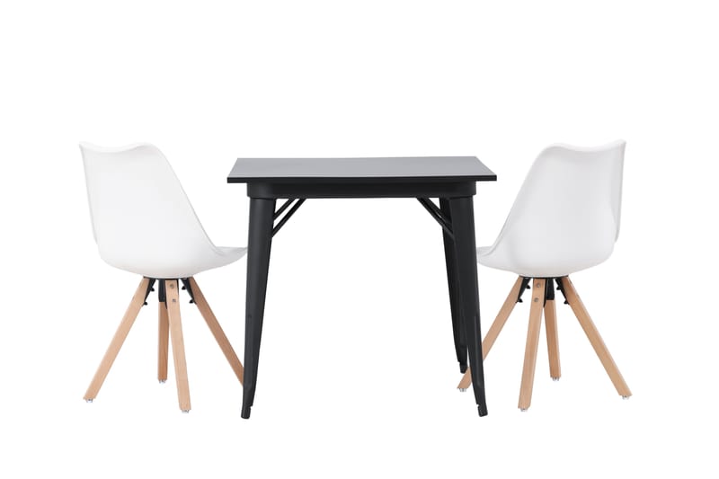 VESTERBY Matgrupp  80 cm Rektangulär Svart med 2 Zeno Stolar - Möbler - Matplats - Matgrupp & matbord med stolar
