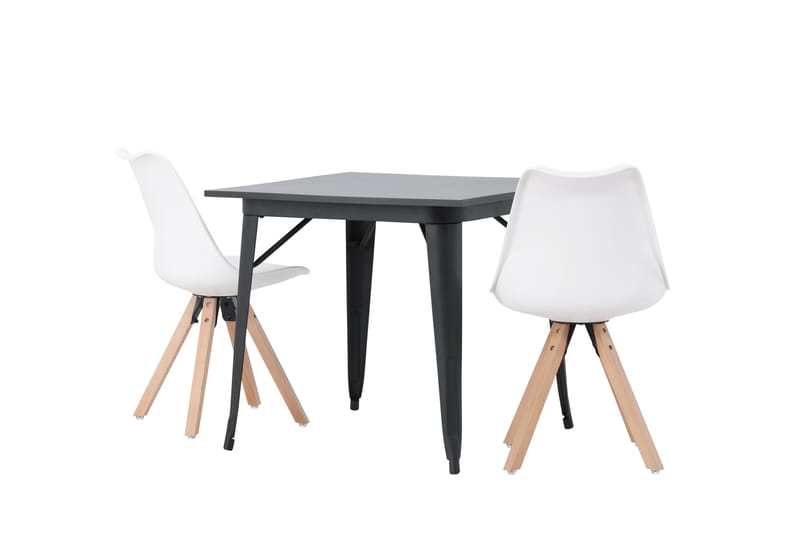 VESTERBY Matgrupp  80 cm Rektangulär Svart med 2 Zeno Stolar - Möbler - Matplats - Matgrupp & matbord med stolar