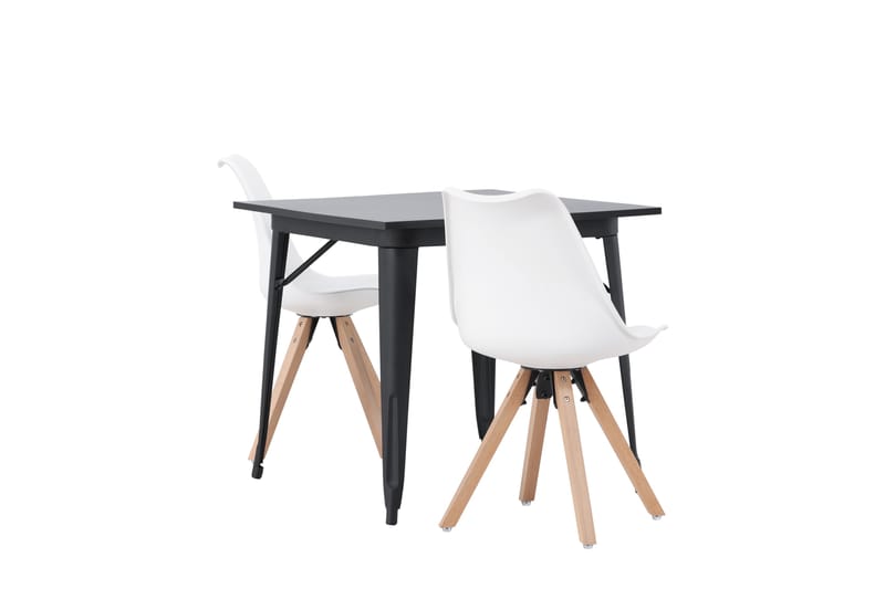 VESTERBY Matgrupp  80 cm Rektangulär Svart med 2 Zeno Stolar - Möbler - Matplats - Matgrupp & matbord med stolar
