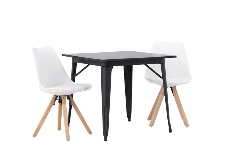 VESTERBY Matgrupp  80 cm Rektangulär Svart med 2 Zeno Stolar - Möbler - Matplats - Matgrupp & matbord med stolar