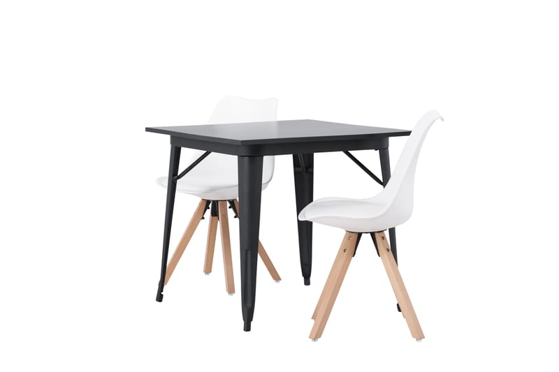 VESTERBY Matgrupp  80 cm Rektangulär Svart med 2 Zeno Stolar - Möbler - Matplats - Matgrupp & matbord med stolar