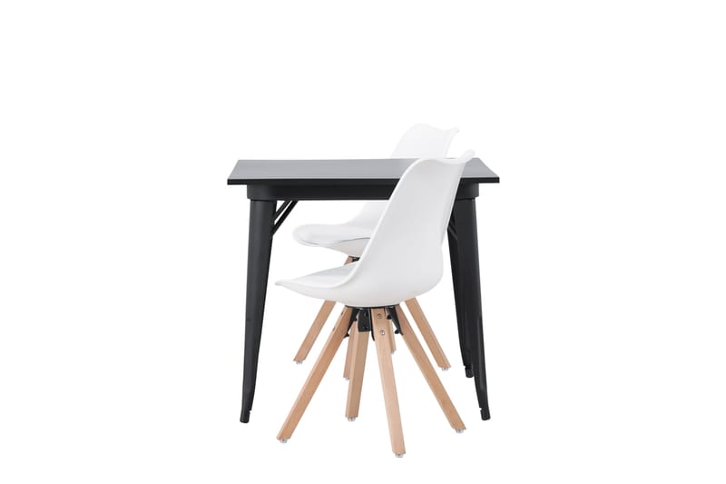 VESTERBY Matgrupp  80 cm Rektangulär Svart med 2 Zeno Stolar - Möbler - Matplats - Matgrupp & matbord med stolar