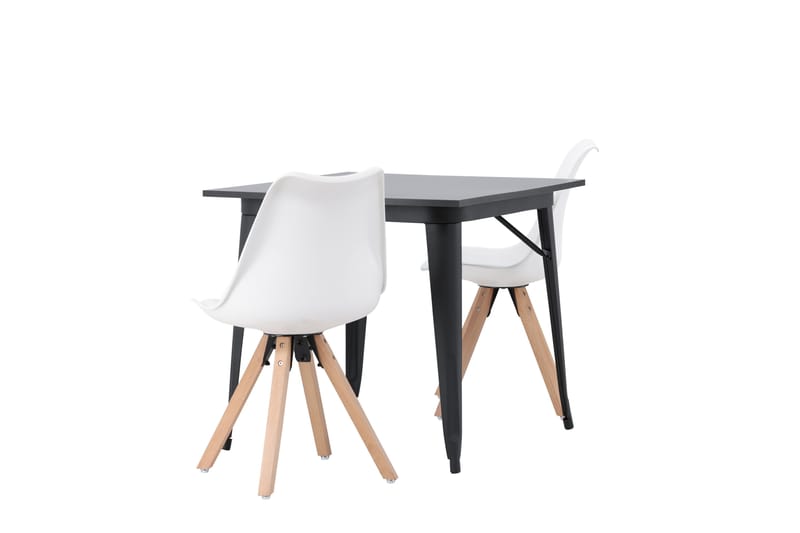 VESTERBY Matgrupp  80 cm Rektangulär Svart med 2 Zeno Stolar - Möbler - Matplats - Matgrupp & matbord med stolar
