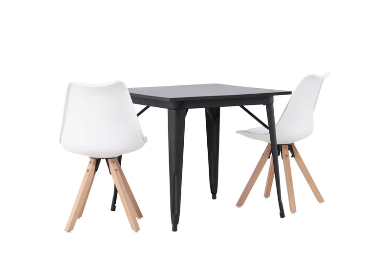 VESTERBY Matgrupp  80 cm Rektangulär Svart med 2 Zeno Stolar - Möbler - Matplats - Matgrupp & matbord med stolar