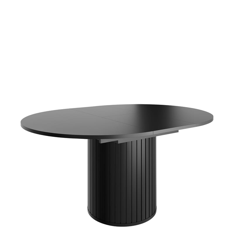 Veyricor Förlängningsbart Runt Matbord 120-160 cm i Målad MDF - Svart - Möbler - Matplats - Matbord & köksbord