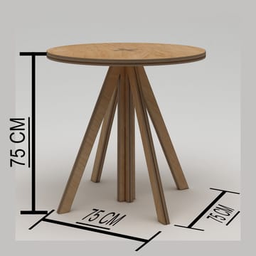Vimora Matbord 75 cm - Naturligt trä - Möbler - Matplats - Matbord & köksbord