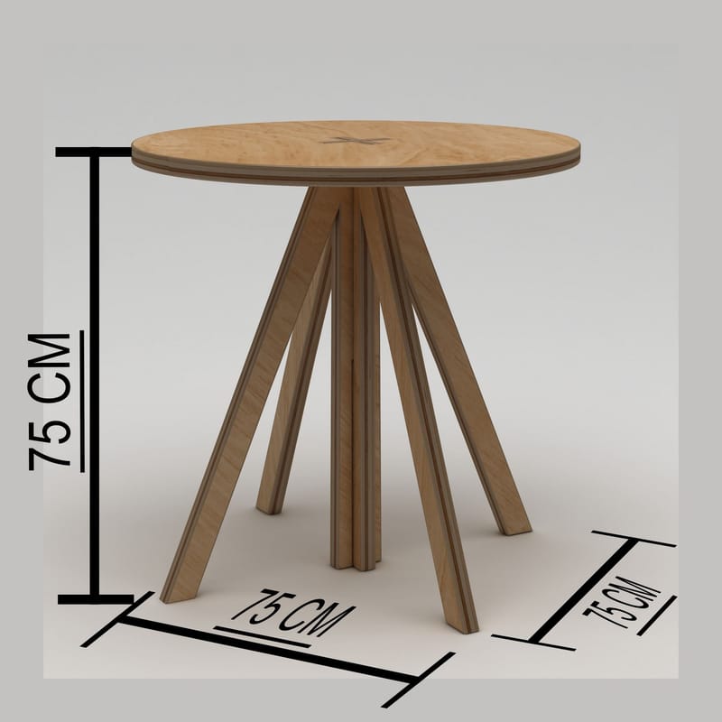 Vimora Matbord 75 cm - Naturligt trä - Möbler - Matplats - Matbord & köksbord