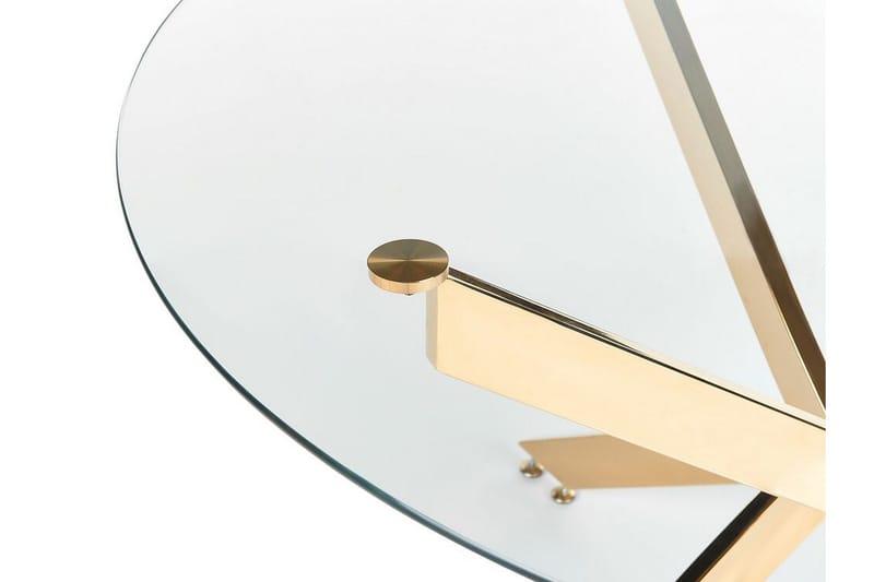 Vincenzo Matbord 120 cm Rund - Transparent/Guld - Möbler - Matplats - Matbord & köksbord
