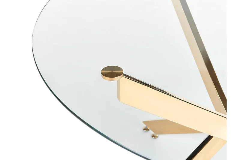 Vincenzo Matbord 120 cm Rund - Transparent/Guld - Möbler - Matplats - Matbord & köksbord