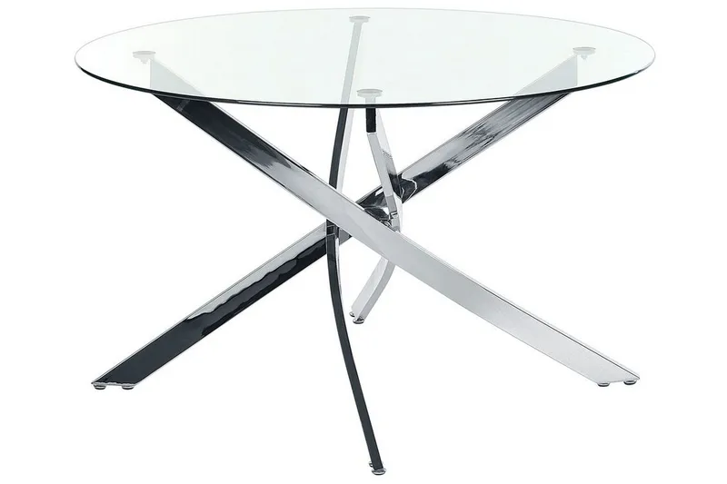 Vincenzo Matbord 120 cm Rund - transparent/Silver - Möbler - Matplats - Matbord & köksbord