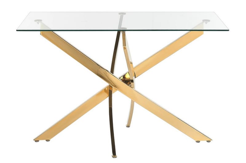 VINCENZO Matbord 70x120 cm Transparent/Guld - Möbler - Matplats - Matbord & köksbord