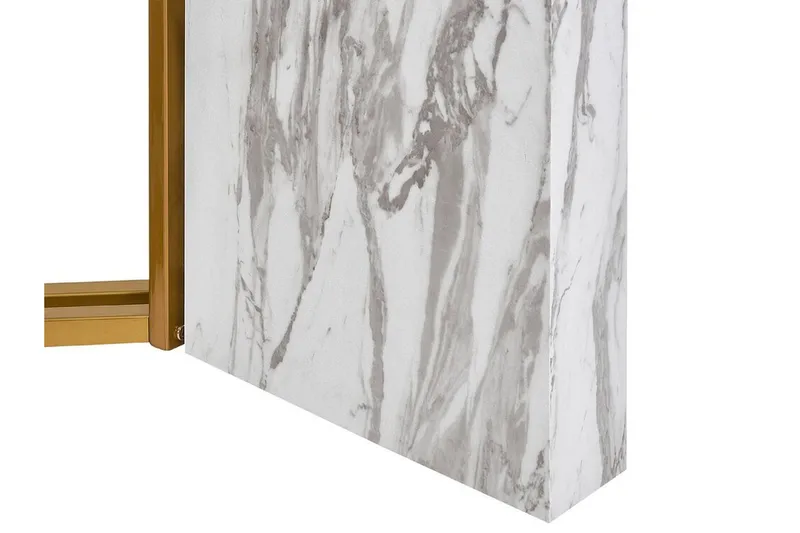 Wikwa Matbord 100x200 cm - Vit/Svart/Guld - Möbler - Matplats - Matbord & köksbord