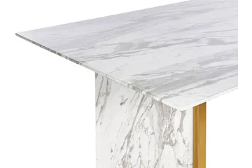 Wikwa Matbord 100x200 cm - Vit/Svart/Guld - Möbler - Matplats - Matbord & köksbord