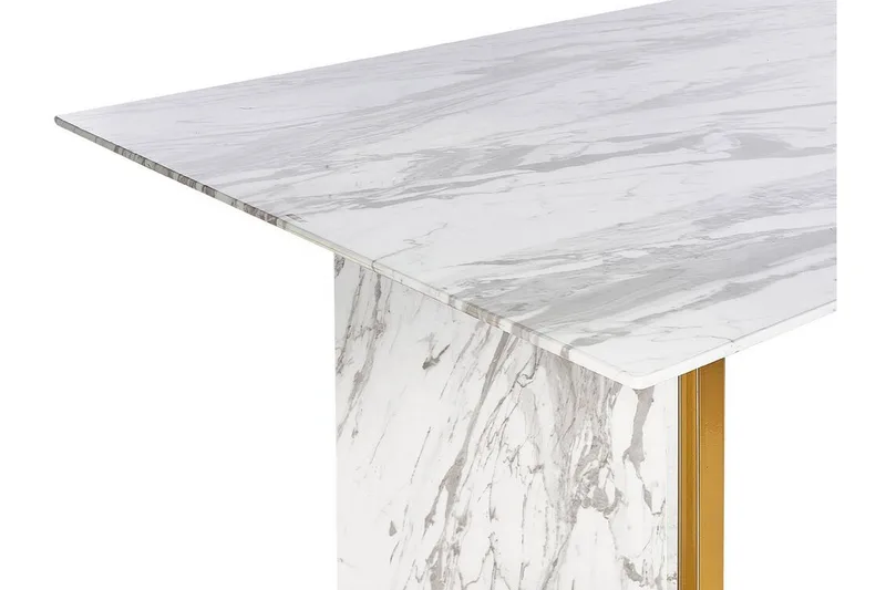 Wikwa Matbord 100x200 cm - Vit/Svart/Guld - Möbler - Matplats - Matbord & köksbord