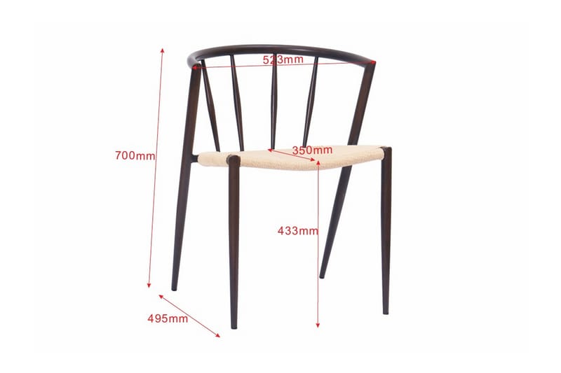 Winston Matstol - Beige / Metallben Rökt ek - Möbler - Matplats - Matstol & köksstol