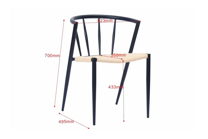 Winston Matstol - Beige / Metallben Svart - Möbler - Matplats - Matstol & köksstol