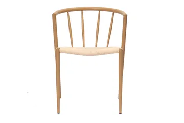 Winston Matstol & Köksstol med Rottingutseende och Metallben i Ekutseende - Beige - Möbler - Matplats - Matstol & köksstol