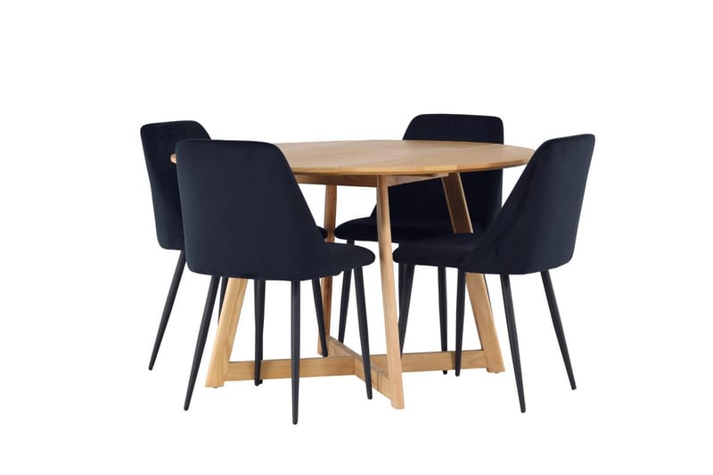 Yakidon Matbord 120 cm med 4 Night Matstol - Möbler - Matplats - Matgrupp & matbord med stolar