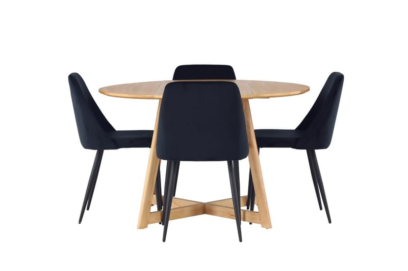 Yakidon Matbord 120 cm med 4 Night Matstol - Möbler - Matplats - Matgrupp & matbord med stolar