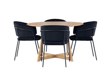 Yakidon Matbord 120 cm med 4 Selma Matstol - Möbler - Matplats - Matgrupp & matbord med stolar