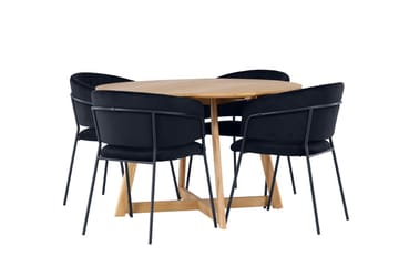 Yakidon Matbord 120 cm med 4 Selma Matstol - Möbler - Matplats - Matgrupp & matbord med stolar