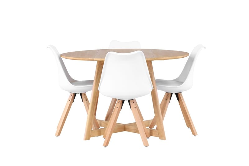 Yakidon Matbord 120 cm med 4 Zeno Matstol - Möbler - Matplats - Matgrupp & matbord med stolar
