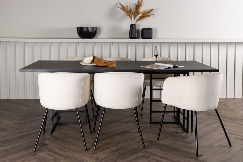 Ystad Matgrupp  220 cm Rektangulär med 6 Berit stolar - Möbler - Matplats - Matgrupp & matbord med stolar