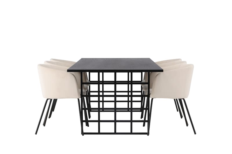 Ystad Matgrupp  220 cm Rektangulär med 6 Berit stolar - Möbler - Matplats - Matgrupp & matbord med stolar