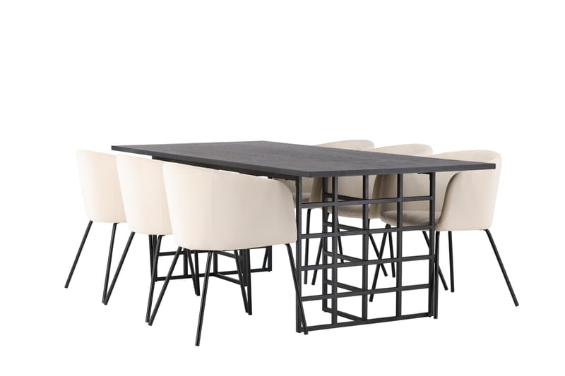 Ystad Matgrupp  220 cm Rektangulär med 6 Berit stolar - Möbler - Matplats - Matgrupp & matbord med stolar