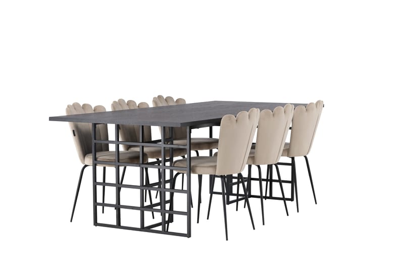 Ystad Matgrupp  220 cm Rektangulär med 6 Limhamn stolar - Möbler - Matplats - Matgrupp & matbord med stolar